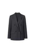 Pinstripe Regular-fit Stretch Wool Blend Blazer