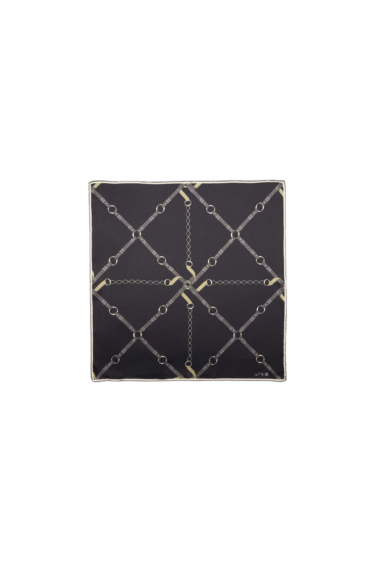 Silk Mini Scarf with Equestrian Link print