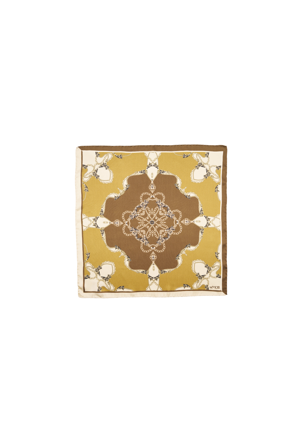 Mini Scarf with Baroque Chain print