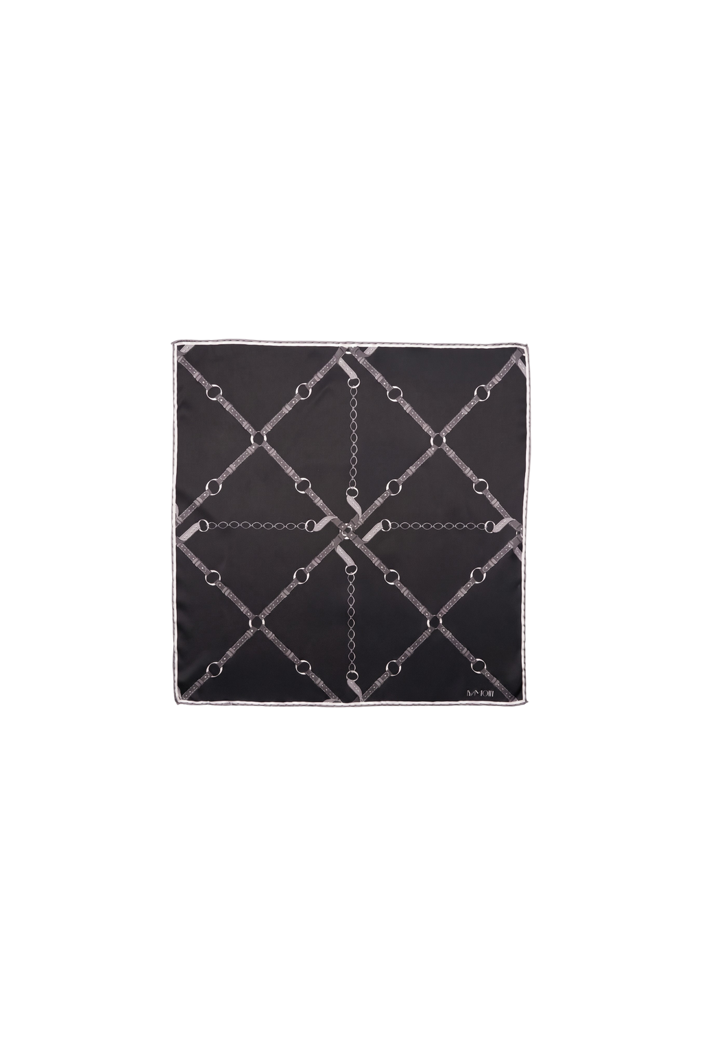 Silk Mini Scarf with Equestrian Link print
