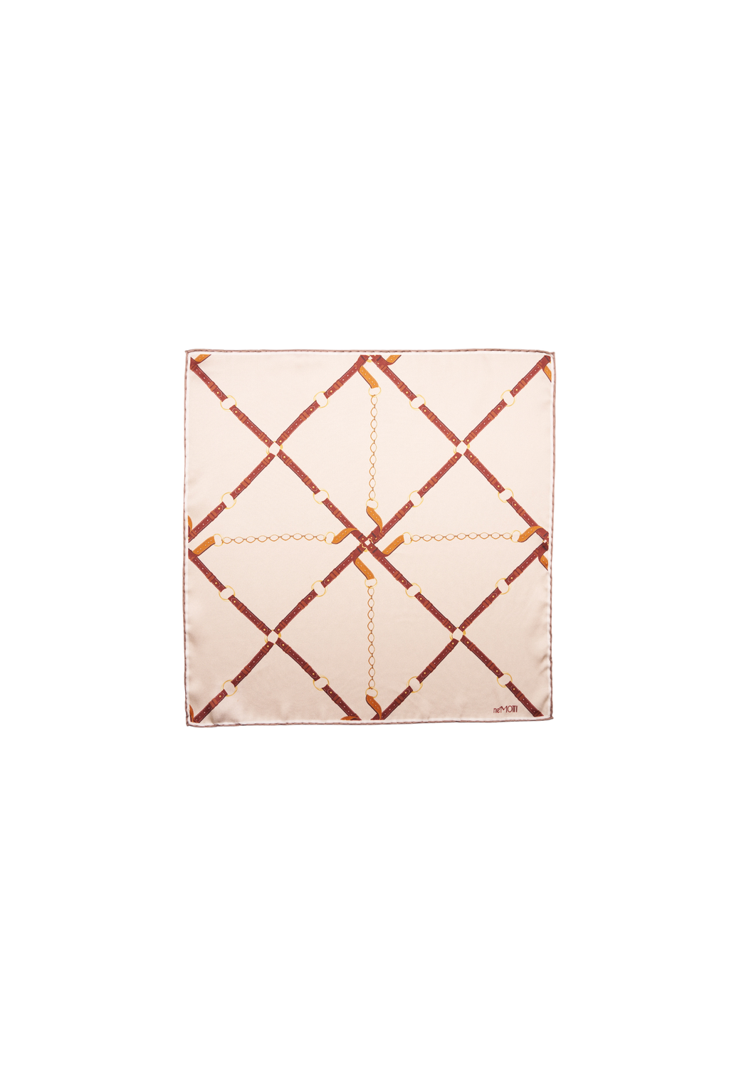 Silk Mini Scarf with Equestrian Link print
