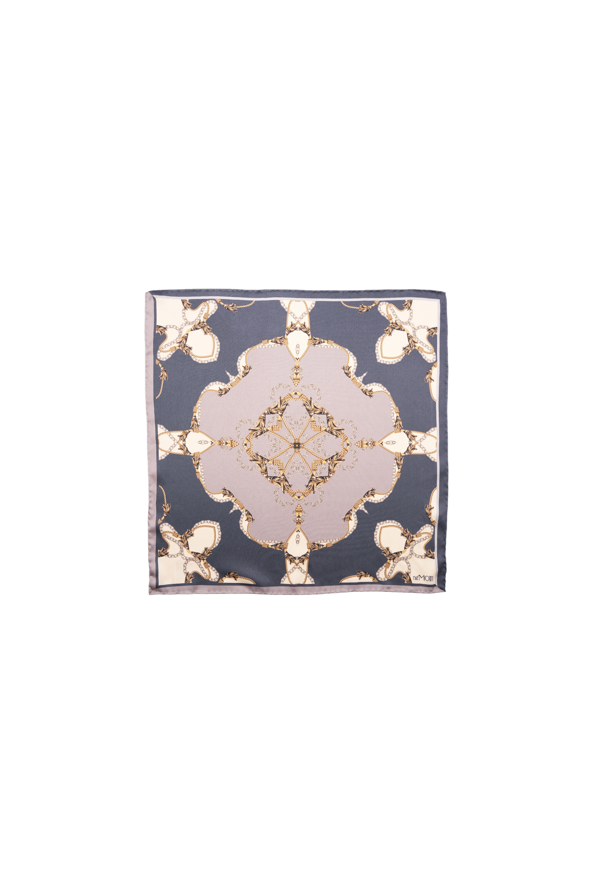 Mini Scarf with Baroque Chain print