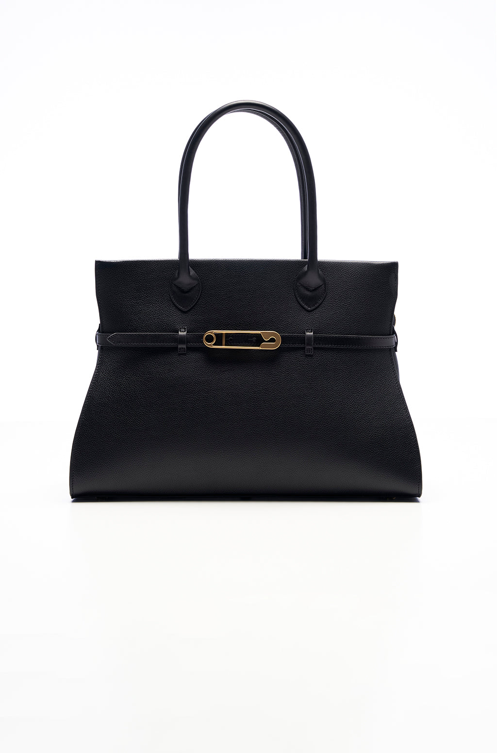 Tote bag in leather with Safty Pin/Belt detail