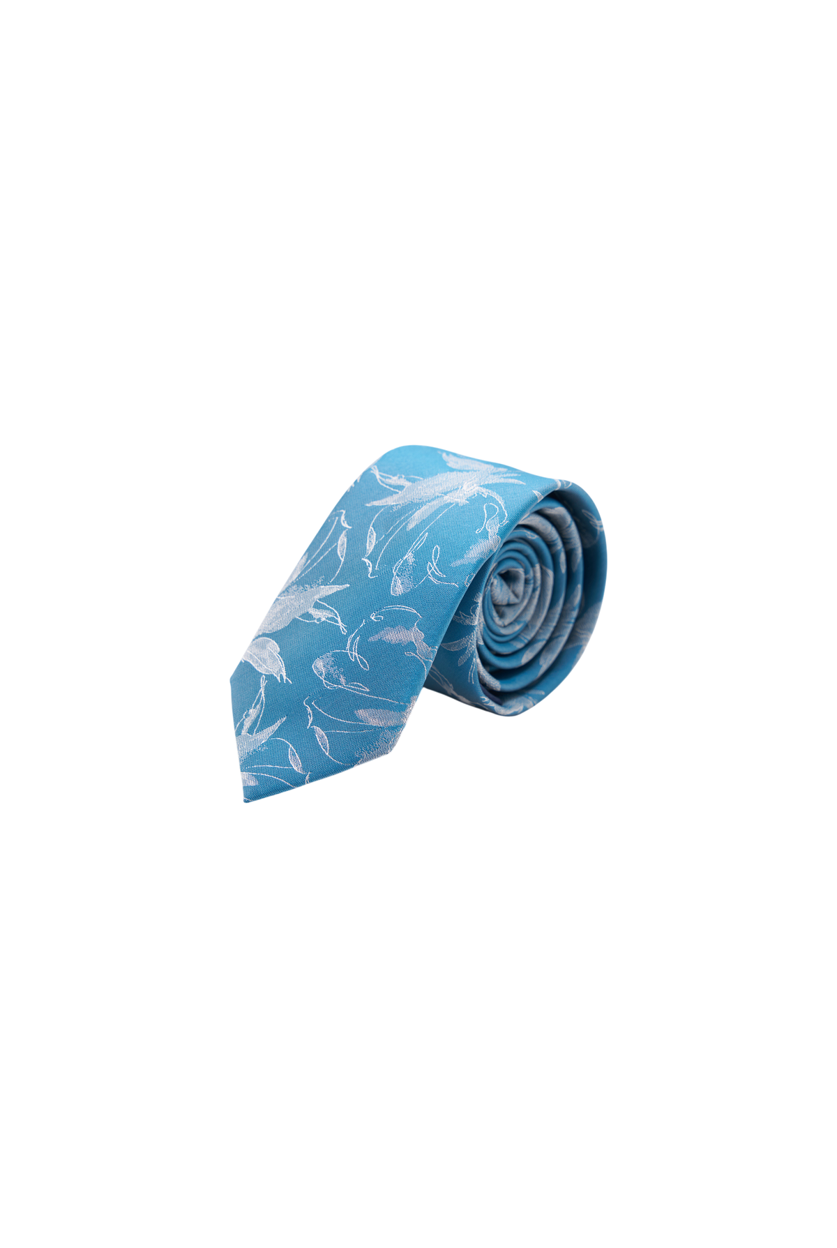 Slate Sketch Floral Tie