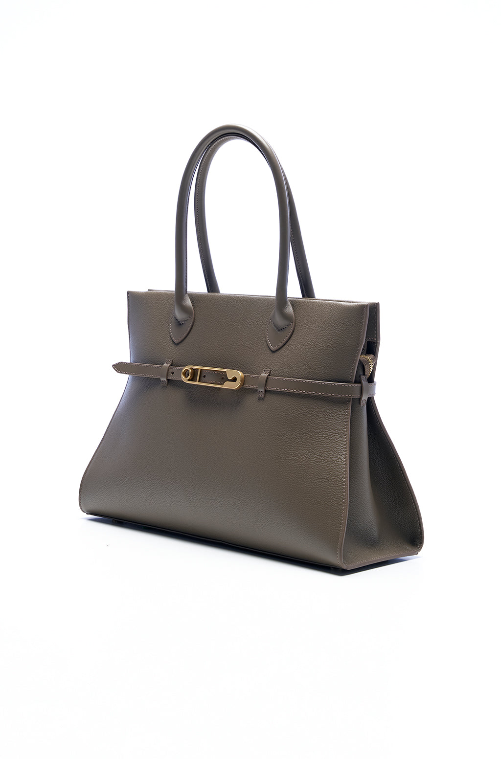 Tote bag in leather with Safty Pin/Belt detail