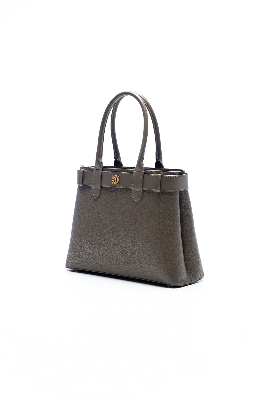 Tote bag in leather with belt detail