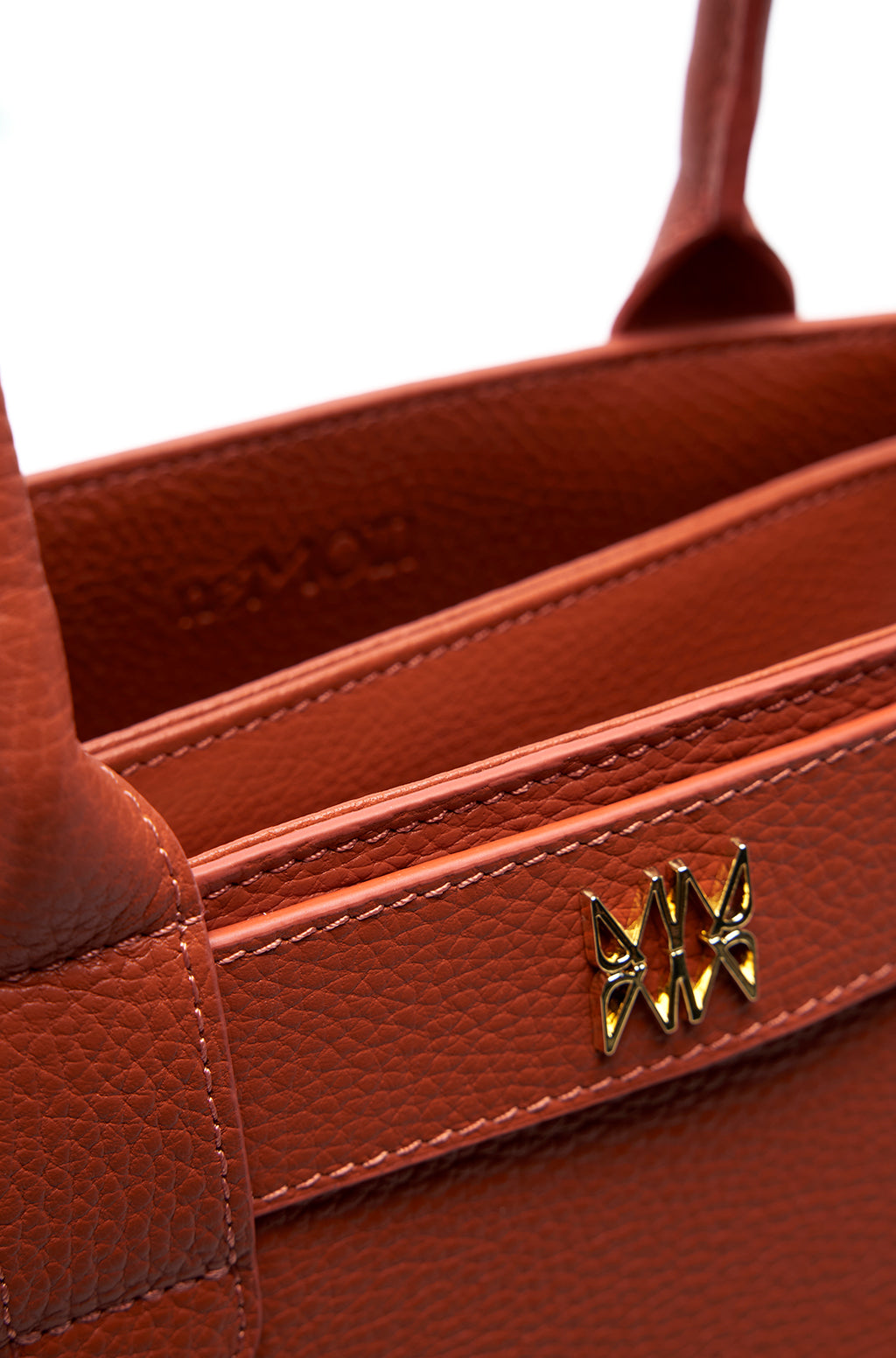Tote bag in leather with belt detail