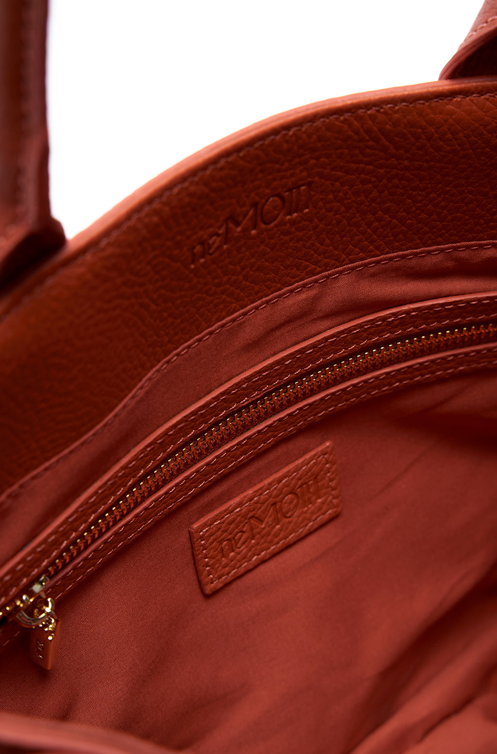 Tote bag in leather with belt detail