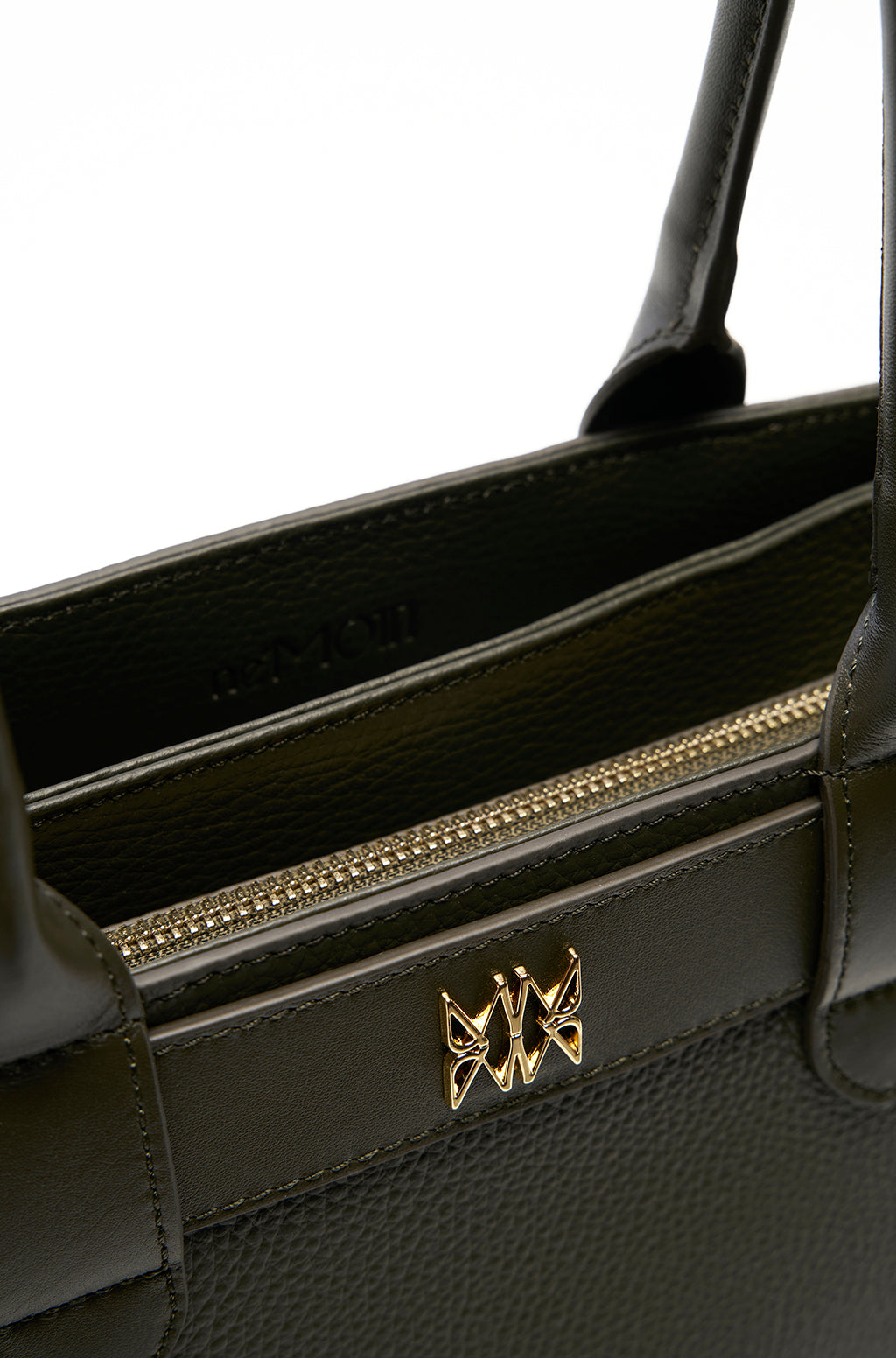 Tote bag in leather with belt detail