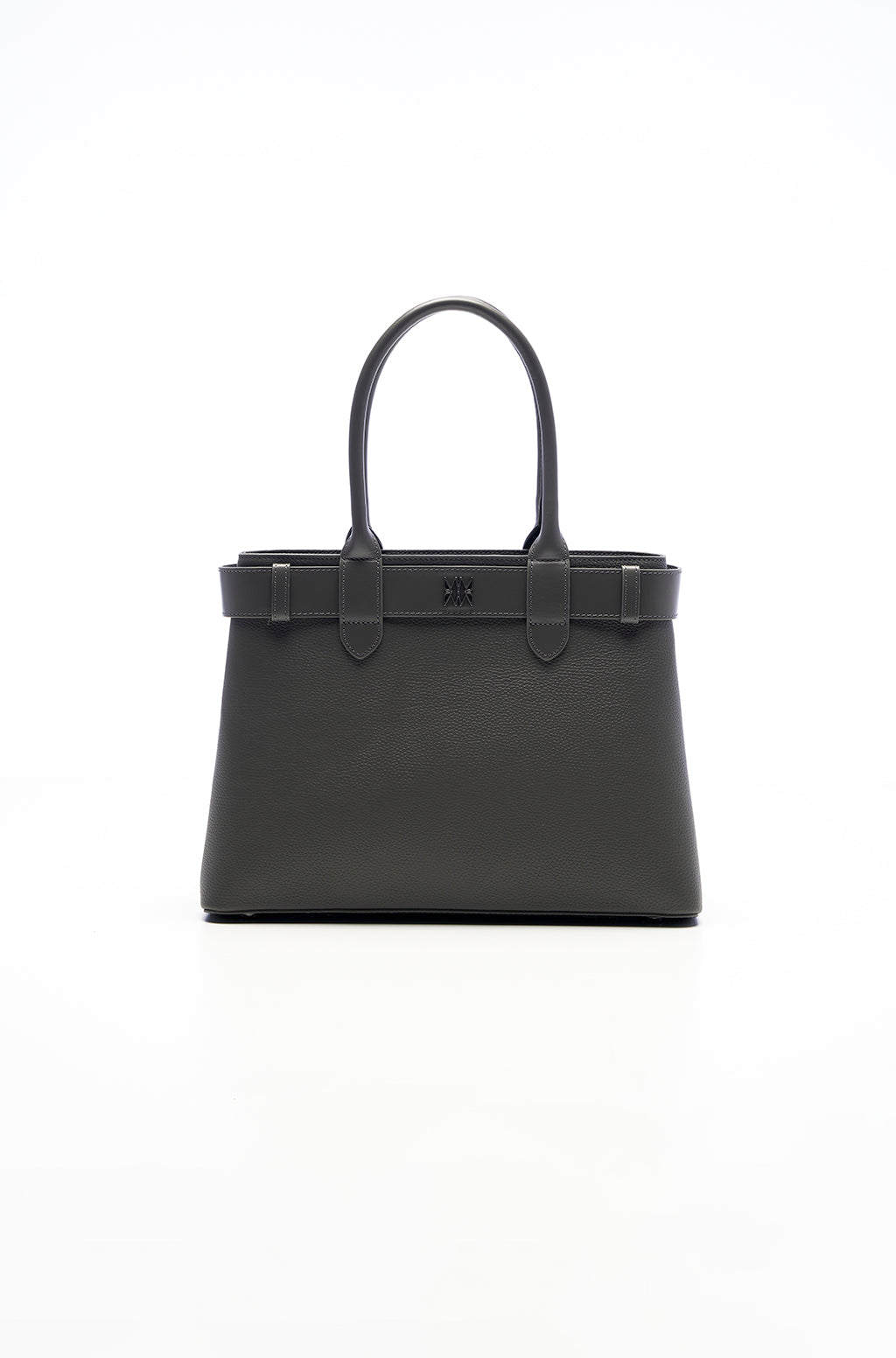 Tote bag in leather with belt detail