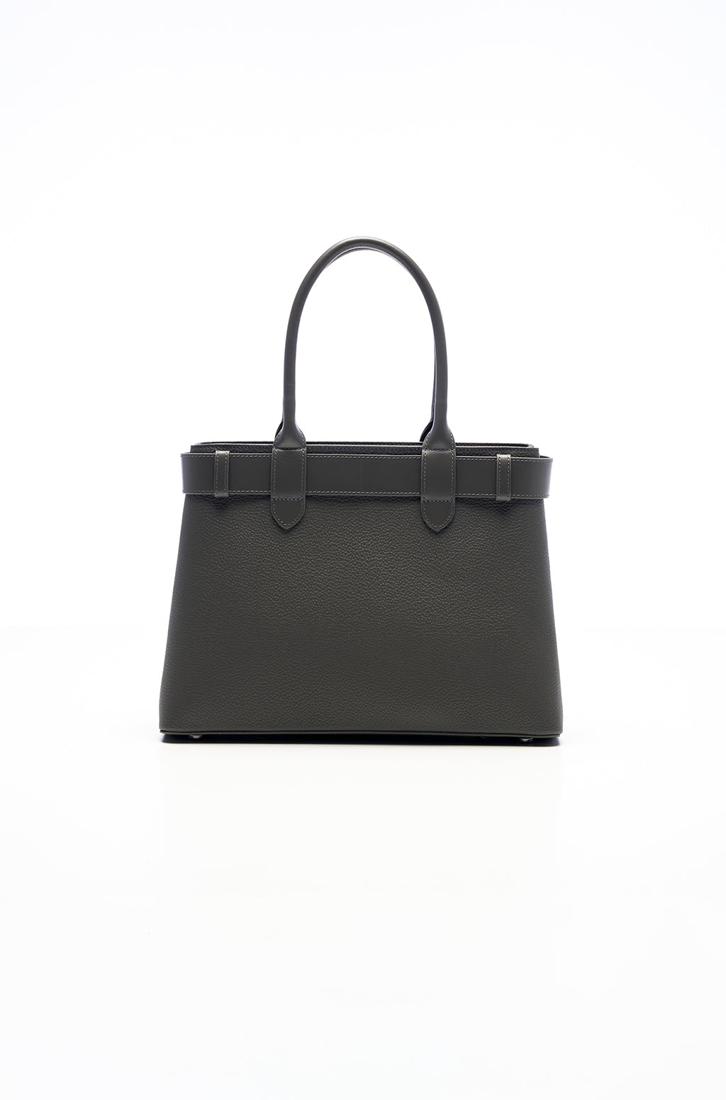 Tote bag in leather with belt detail