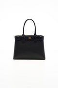 Tote bag in leather with belt detail