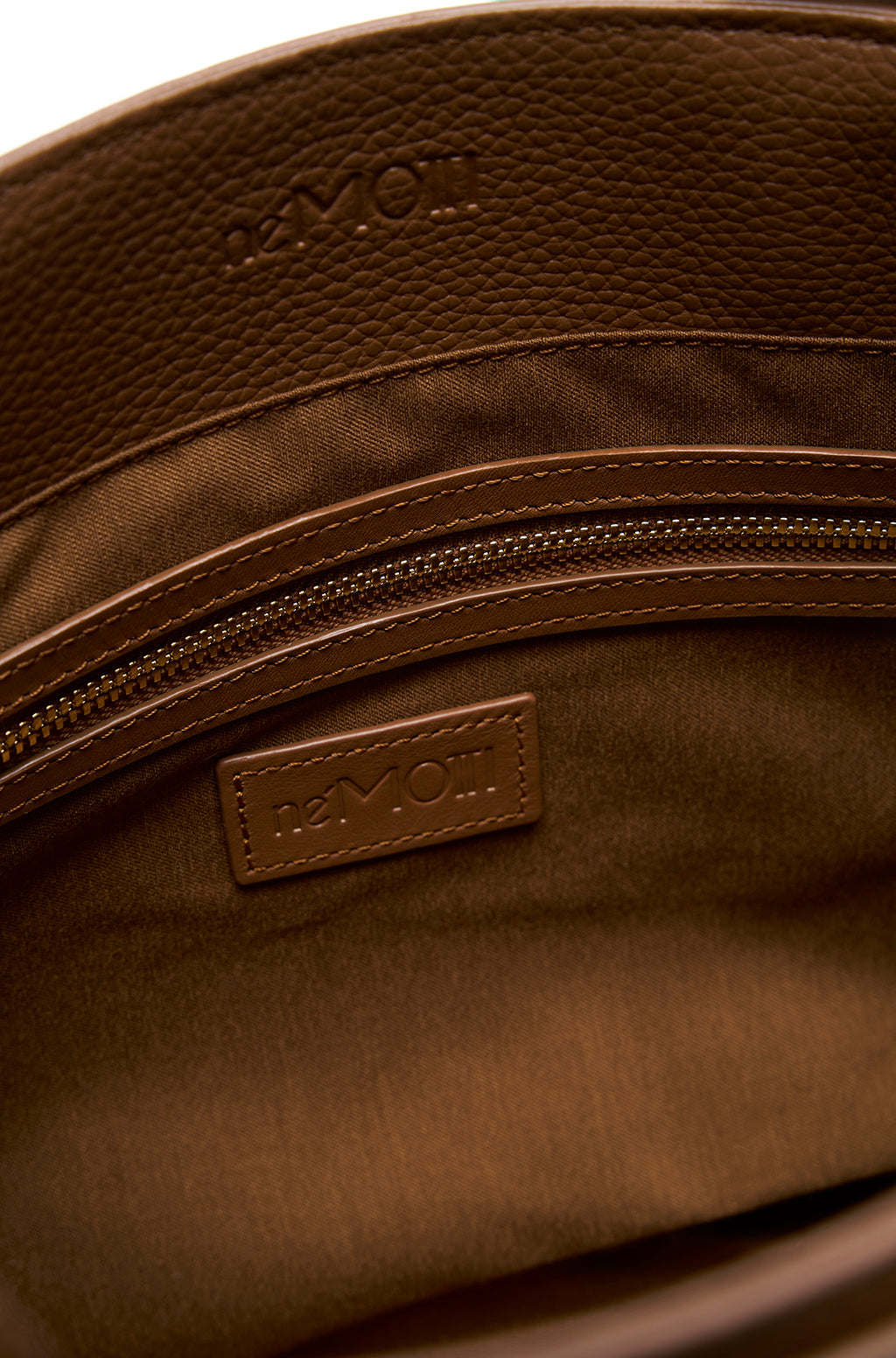 Tote bag in leather with belt detail