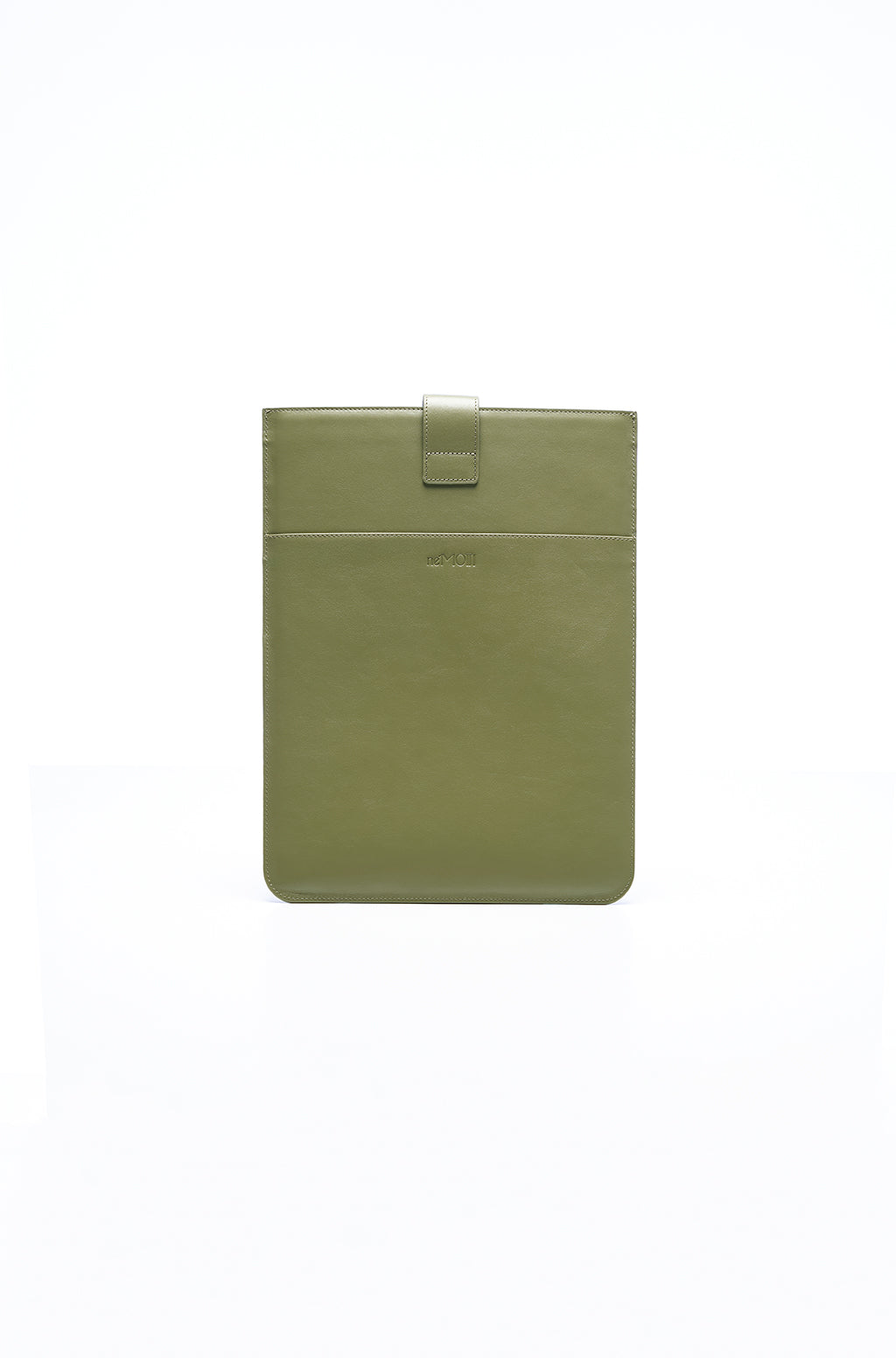 Leather Laptop Sleeve With Metallic Monogram