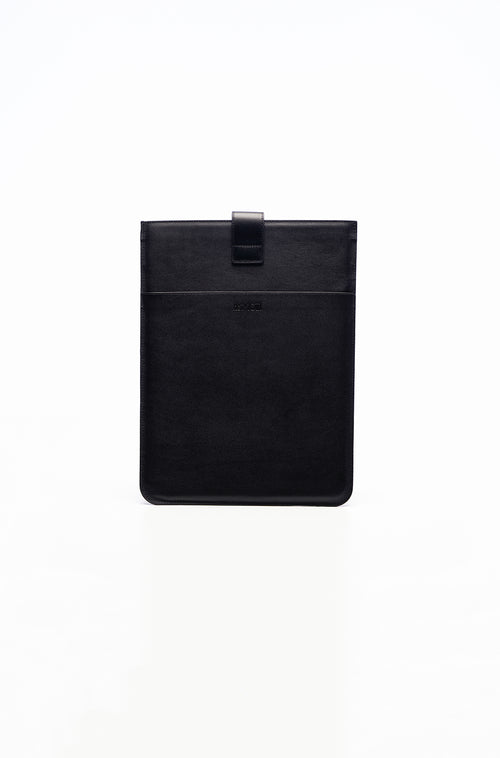 Leather Laptop Sleeve With Metallic Monogram