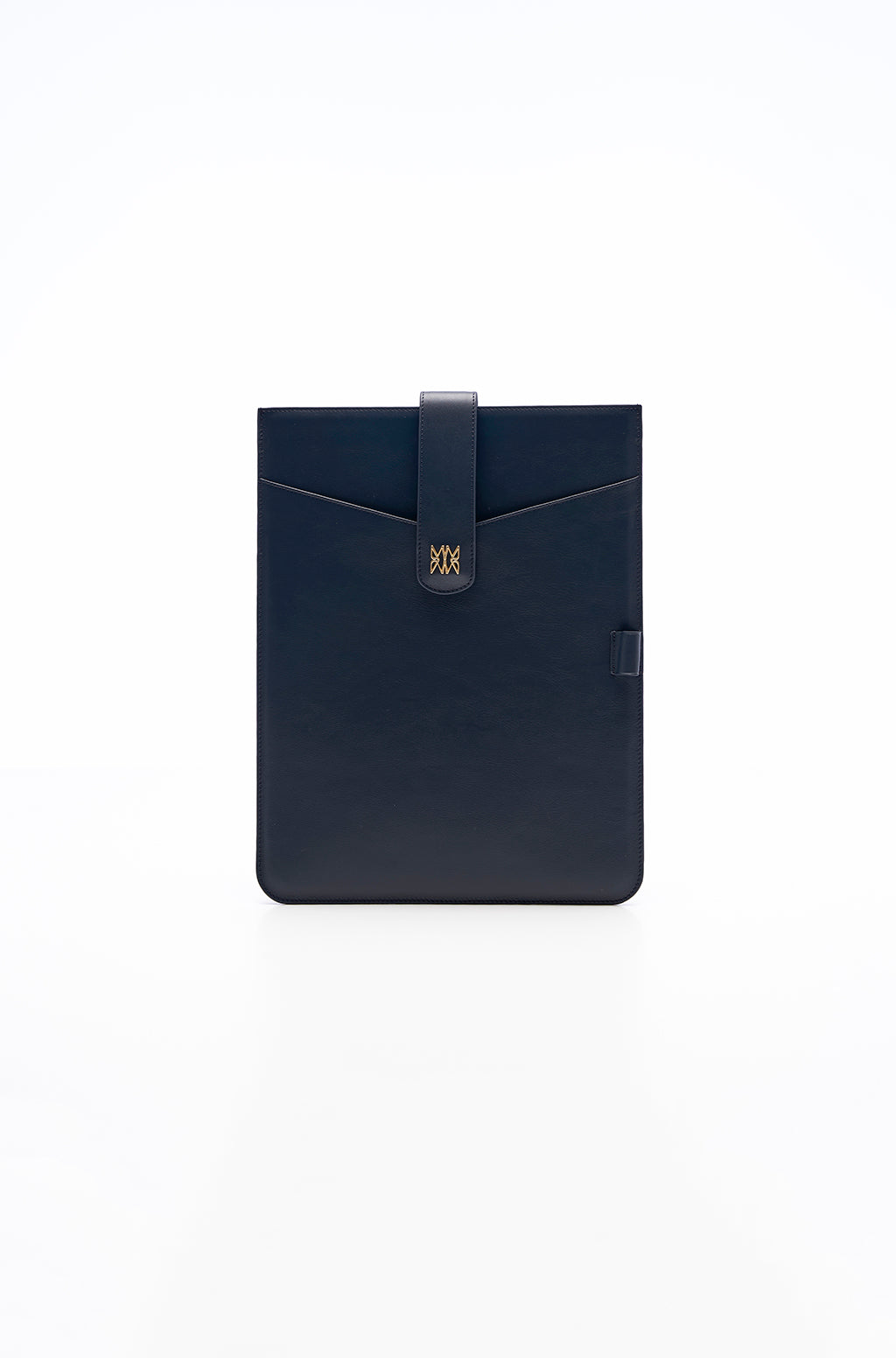 Leather Laptop Sleeve With Metallic Monogram