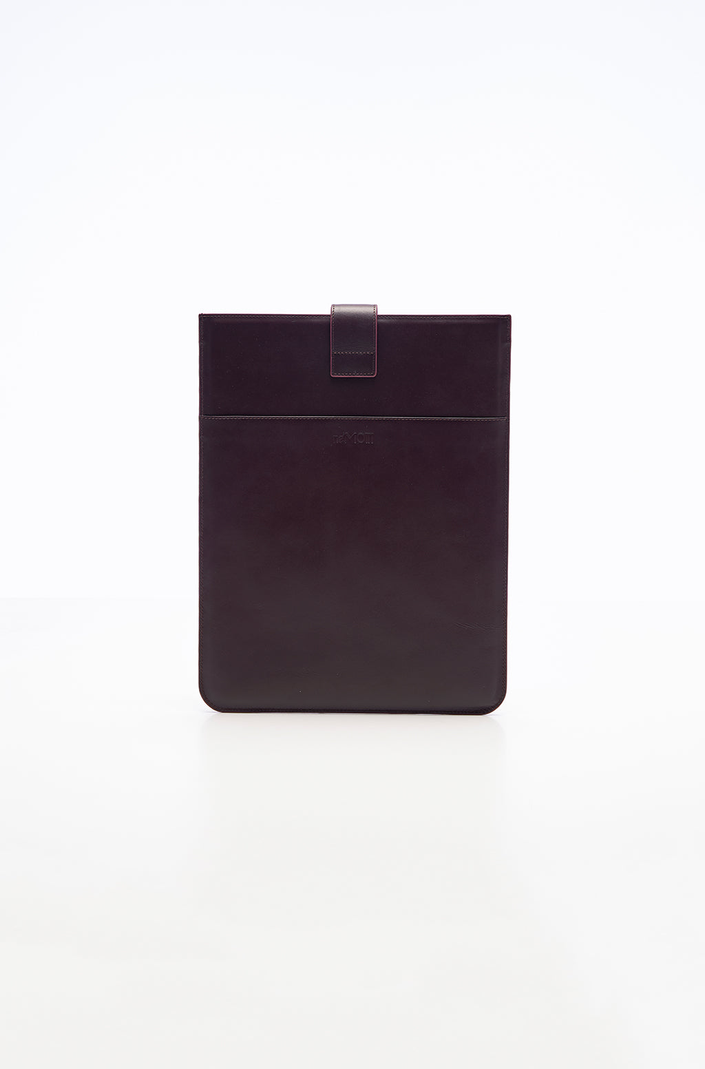 Leather Laptop Sleeve With Metallic Monogram