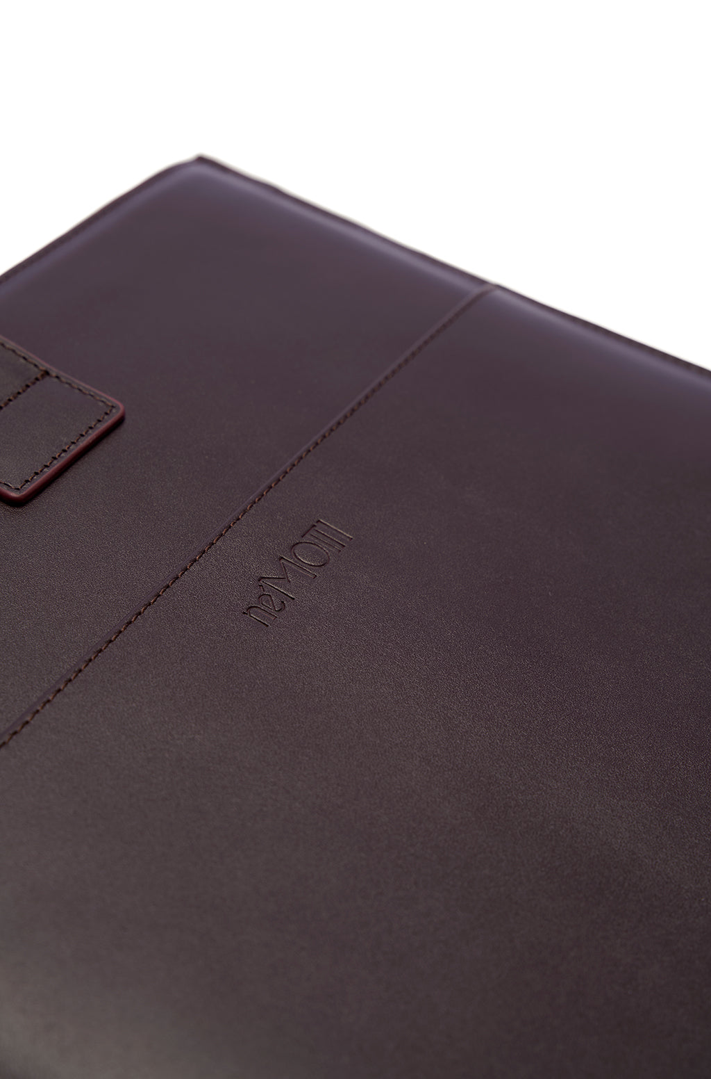 Leather Laptop Sleeve With Metallic Monogram