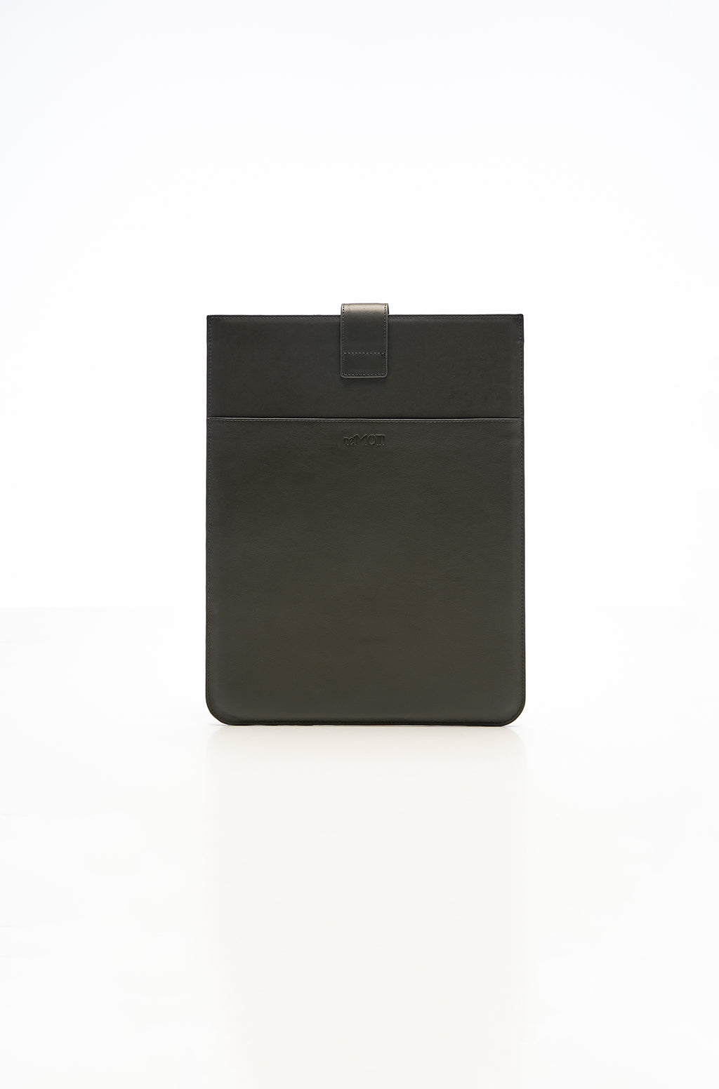 Leather Laptop Sleeve With Metallic Monogram