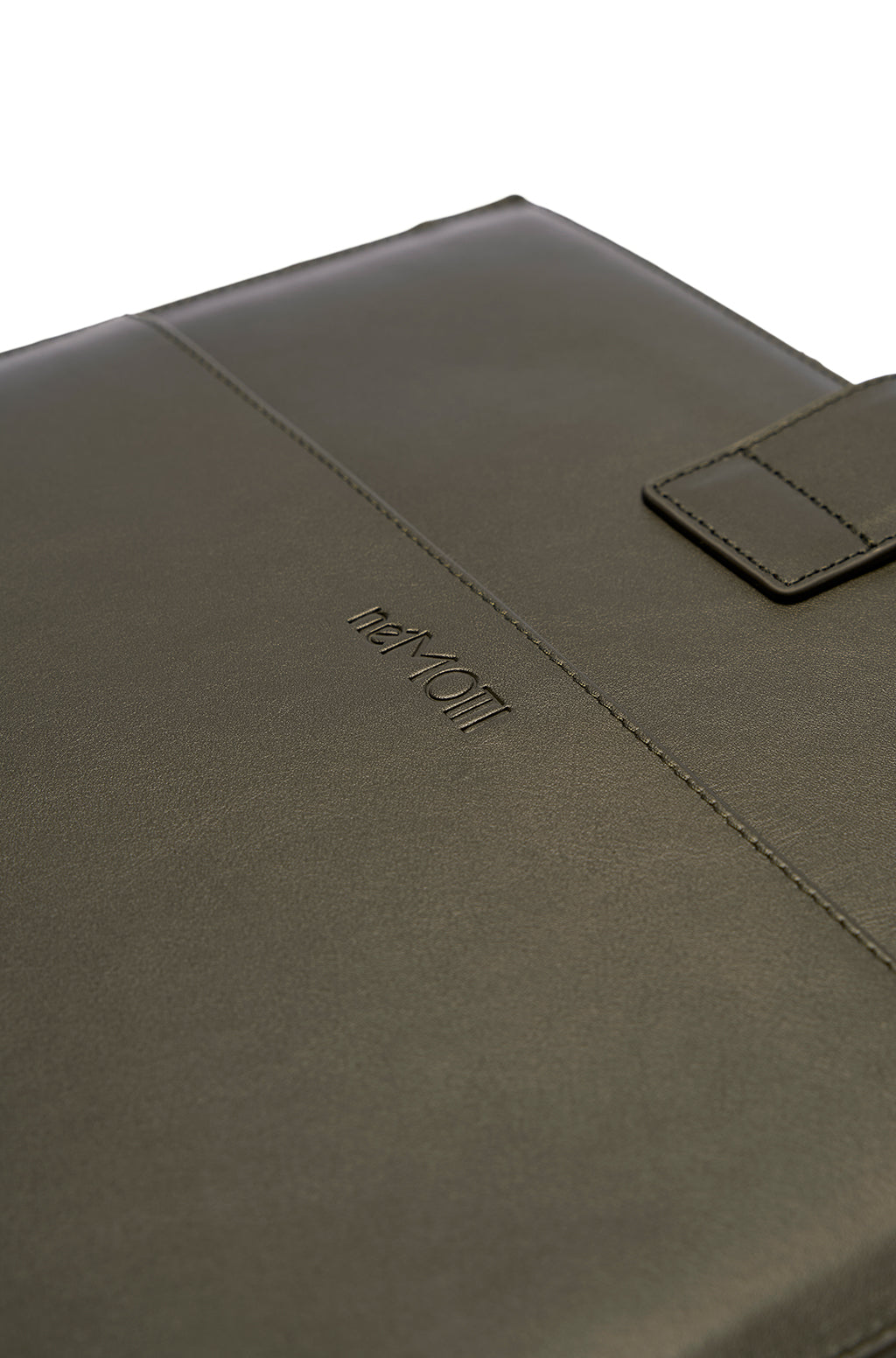 Leather Laptop Sleeve With Metallic Monogram