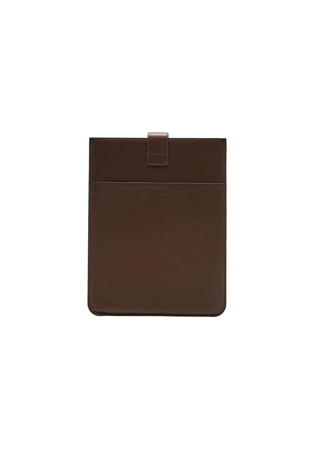 Leather Laptop Sleeve With Metallic Monogram