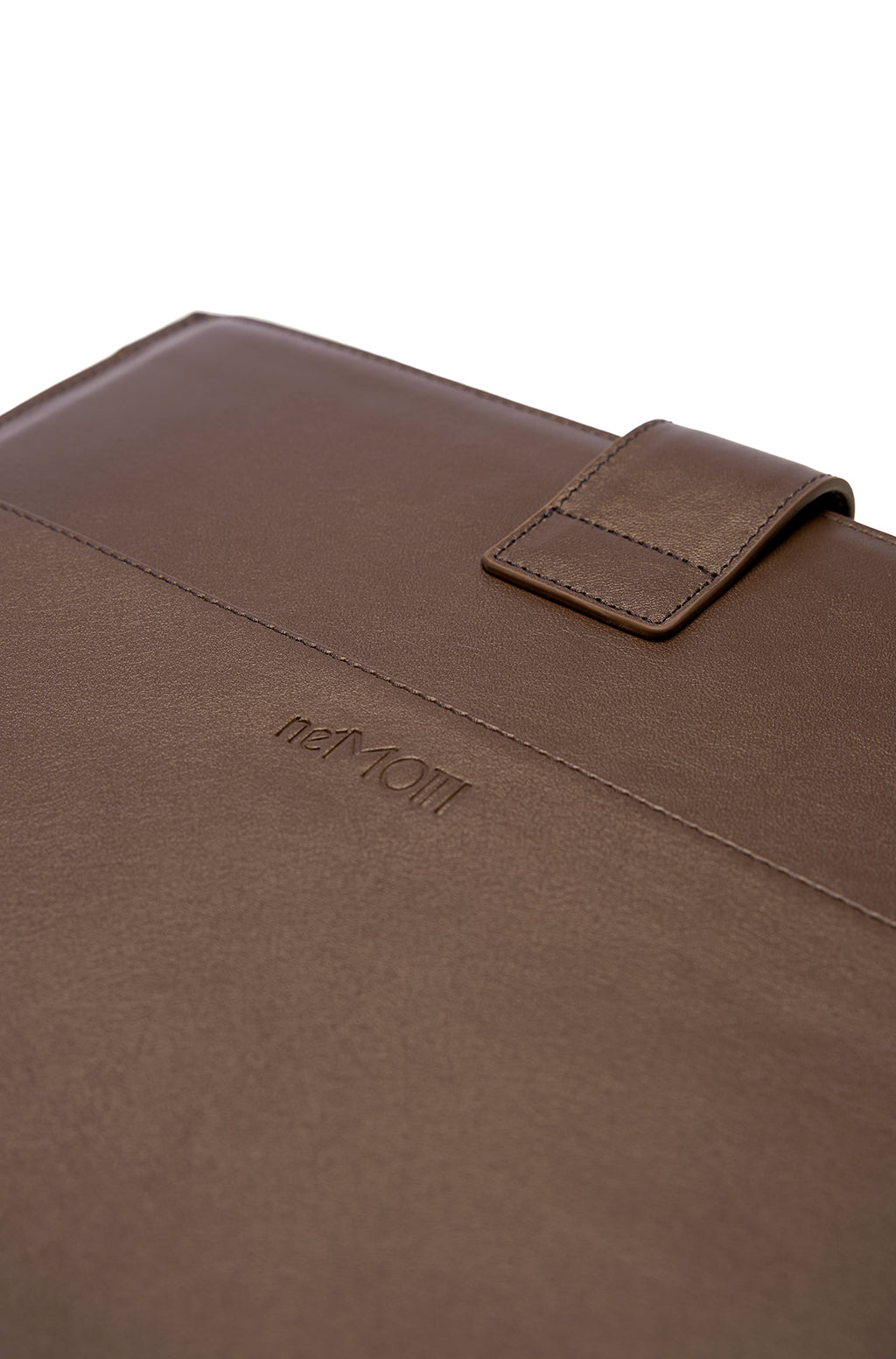 Leather Laptop Sleeve With Metallic Monogram