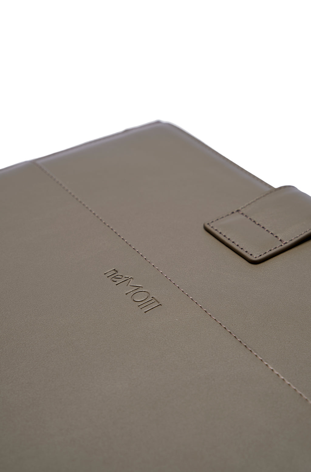 Leather Laptop Sleeve With Metallic Monogram