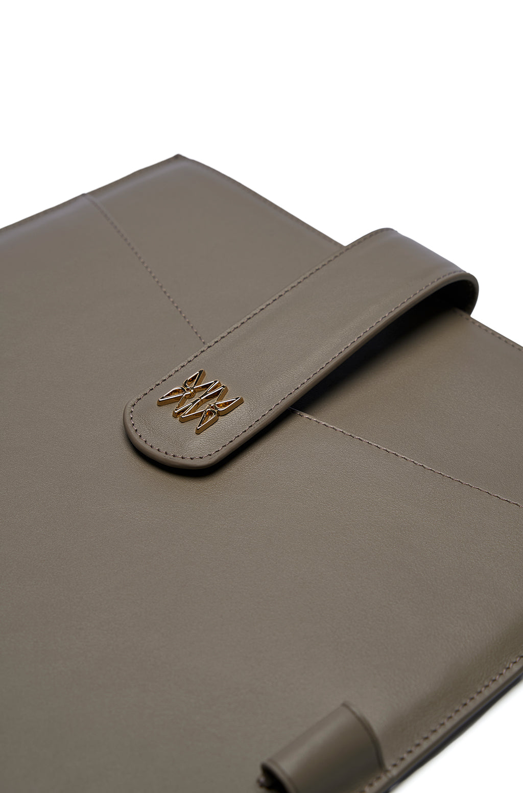 Leather Laptop Sleeve With Metallic Monogram