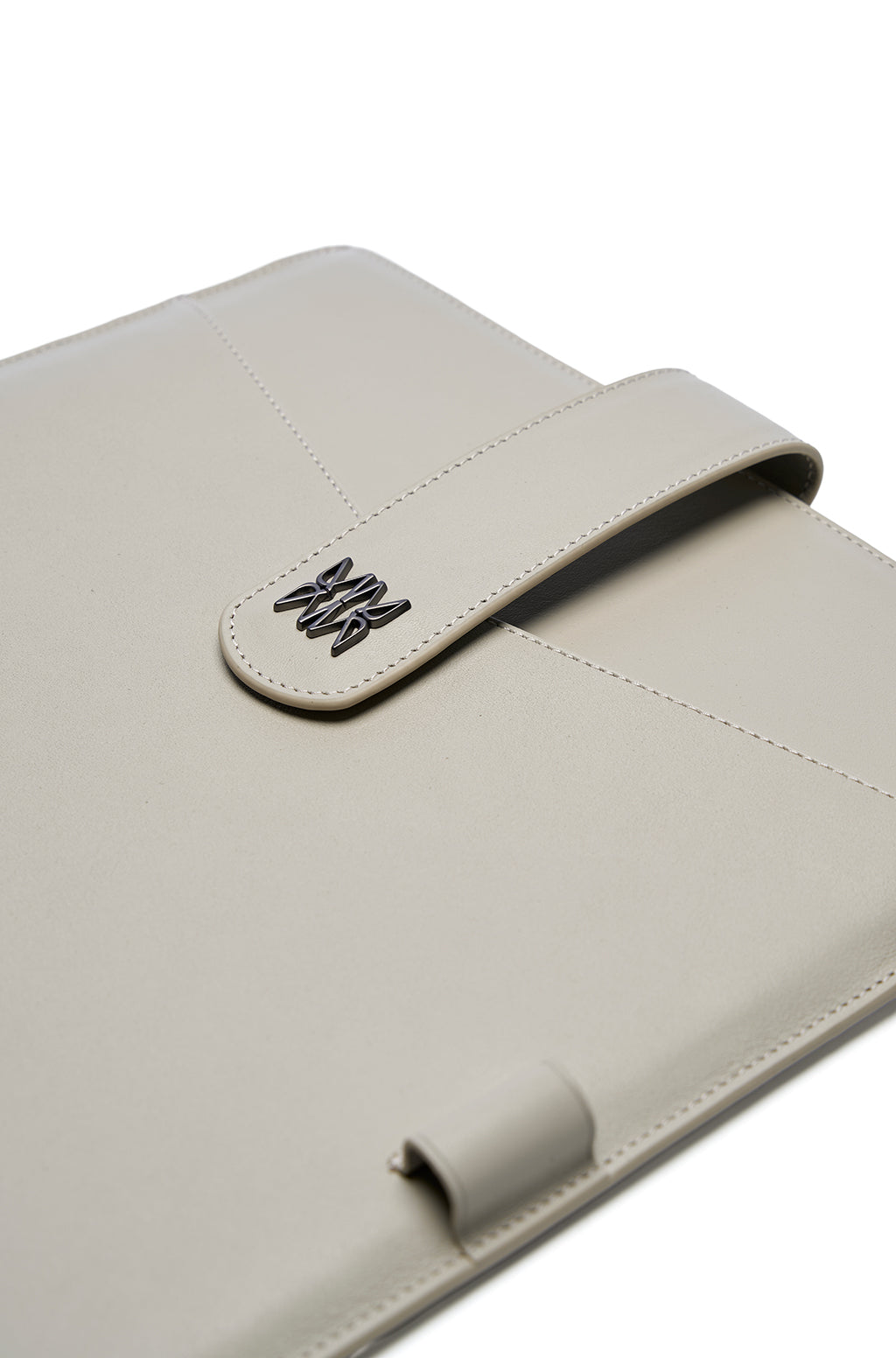 Leather Laptop Sleeve With Metallic Monogram