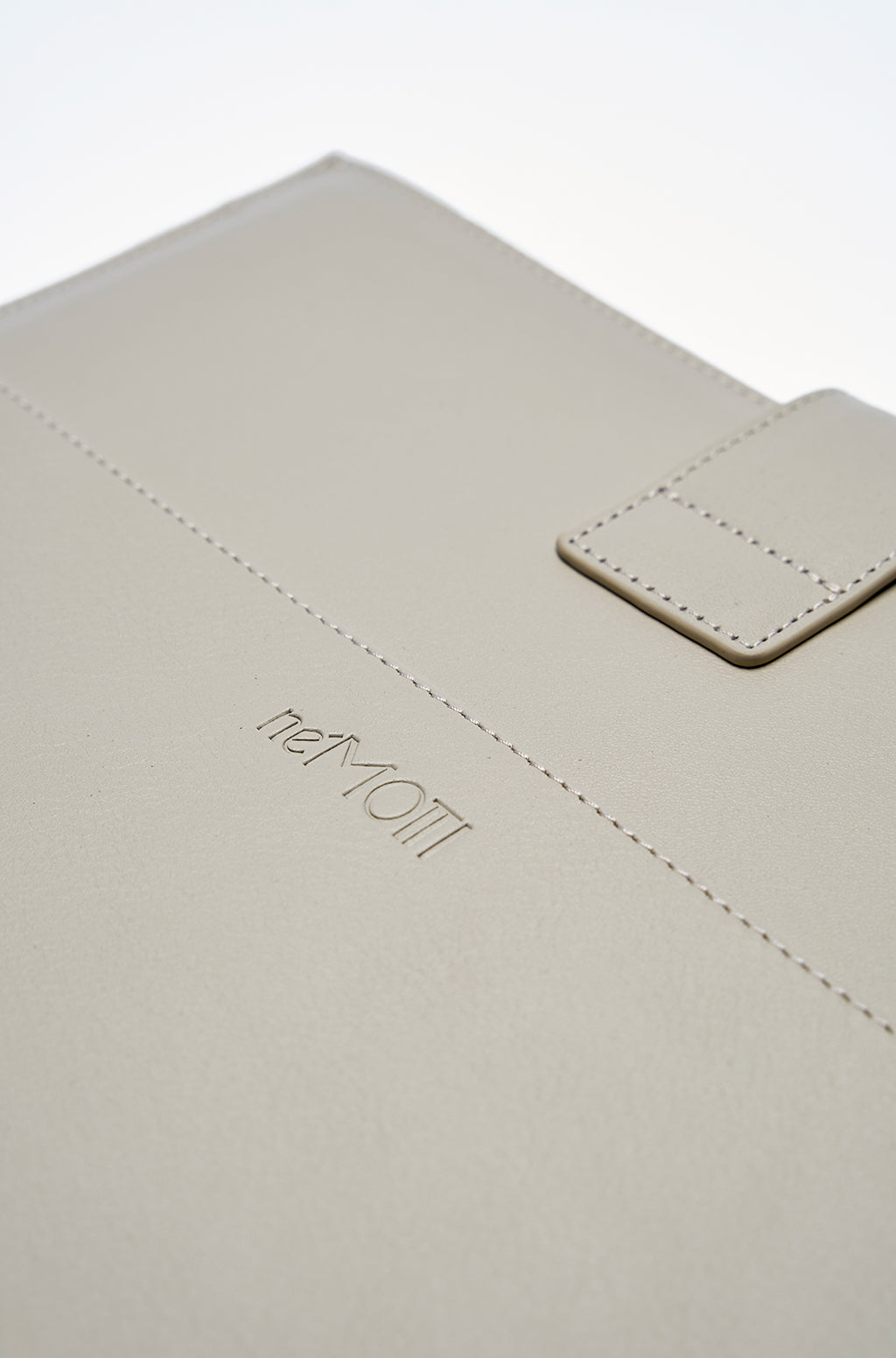 Leather Laptop Sleeve With Metallic Monogram