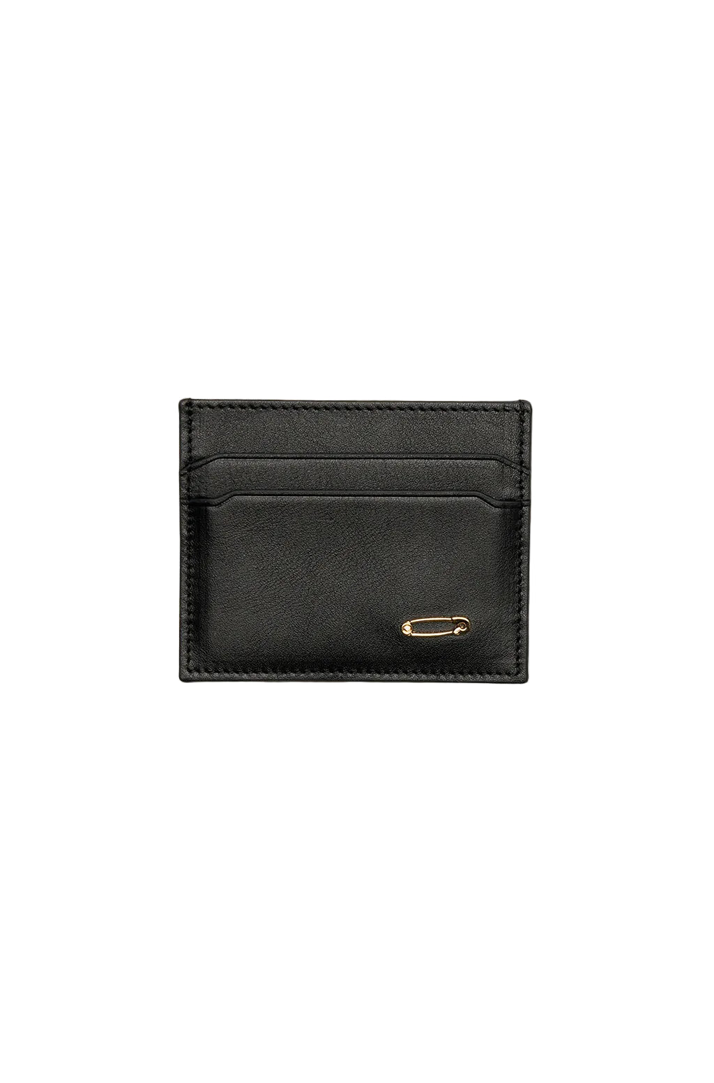 Leather Card Holder With Safty-Pin Detail