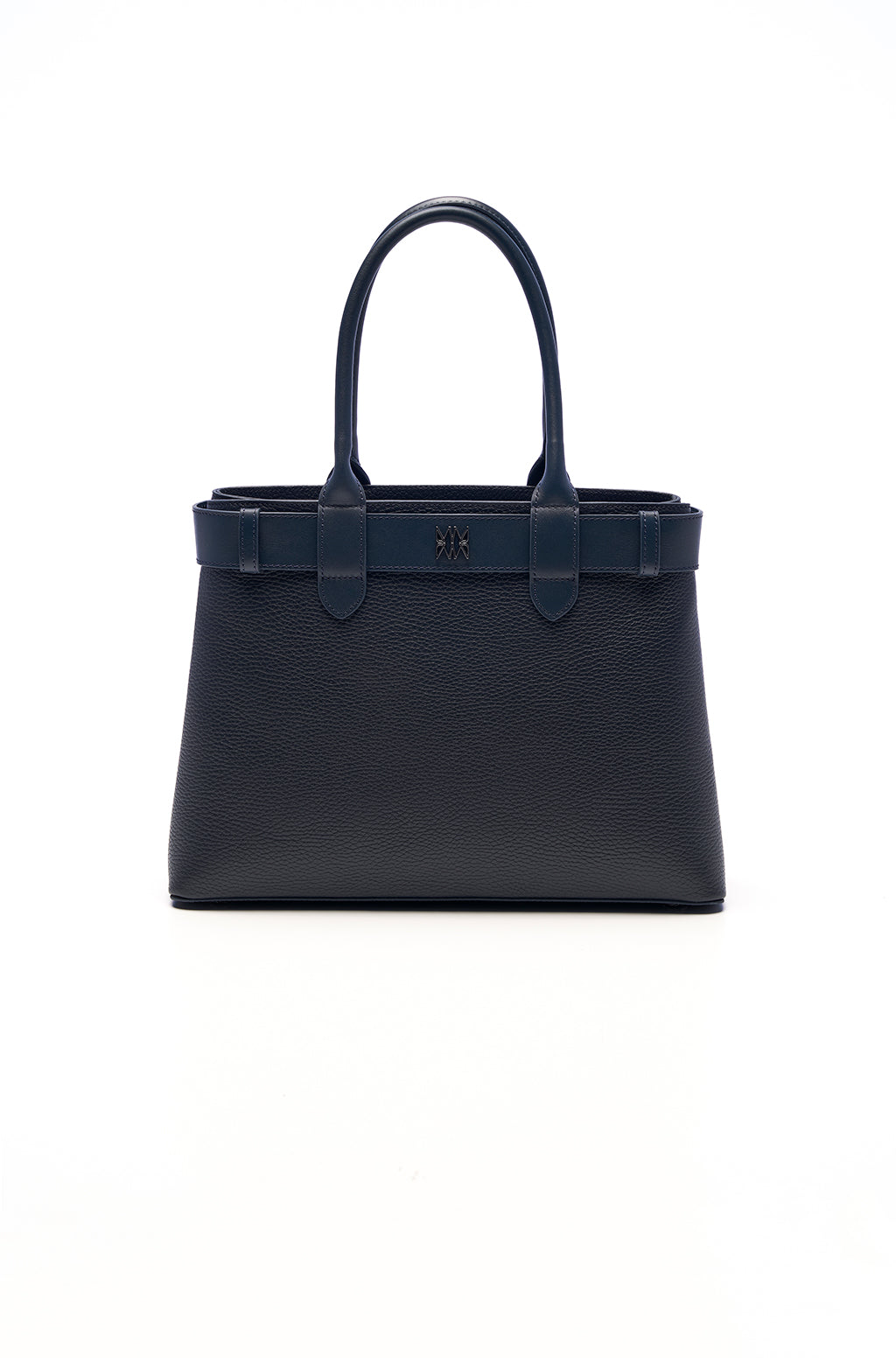 Tote bag in leather with belt detail