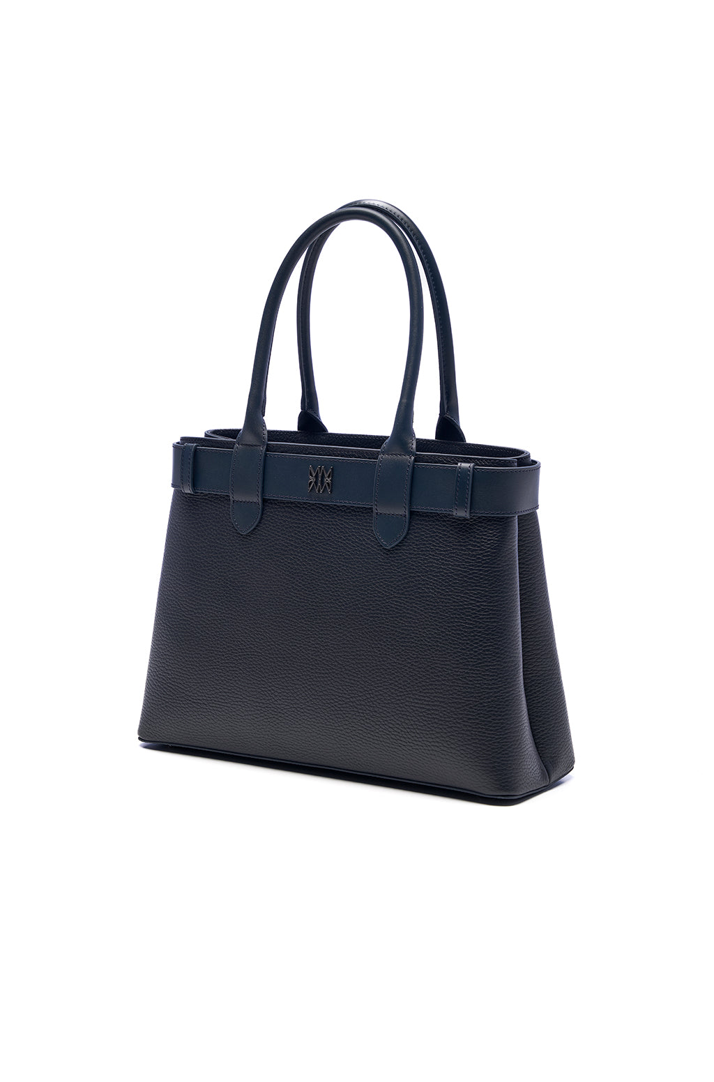 Tote bag in leather with belt detail