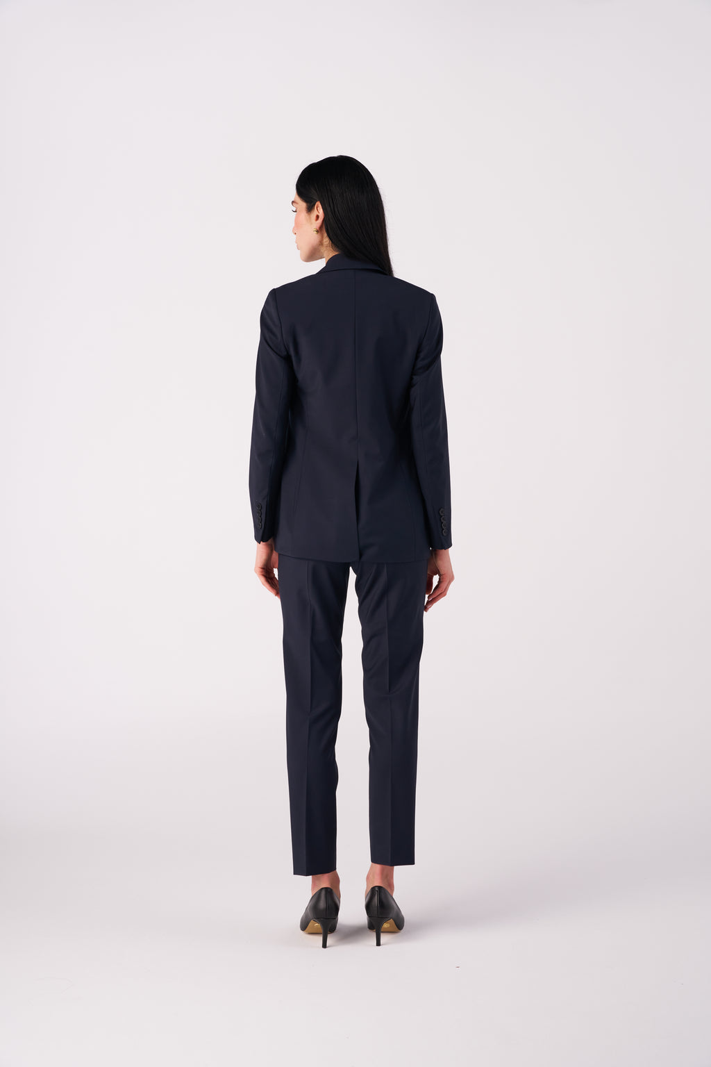 Slim-Fit Double-breasted Stretch wool blend Blazer