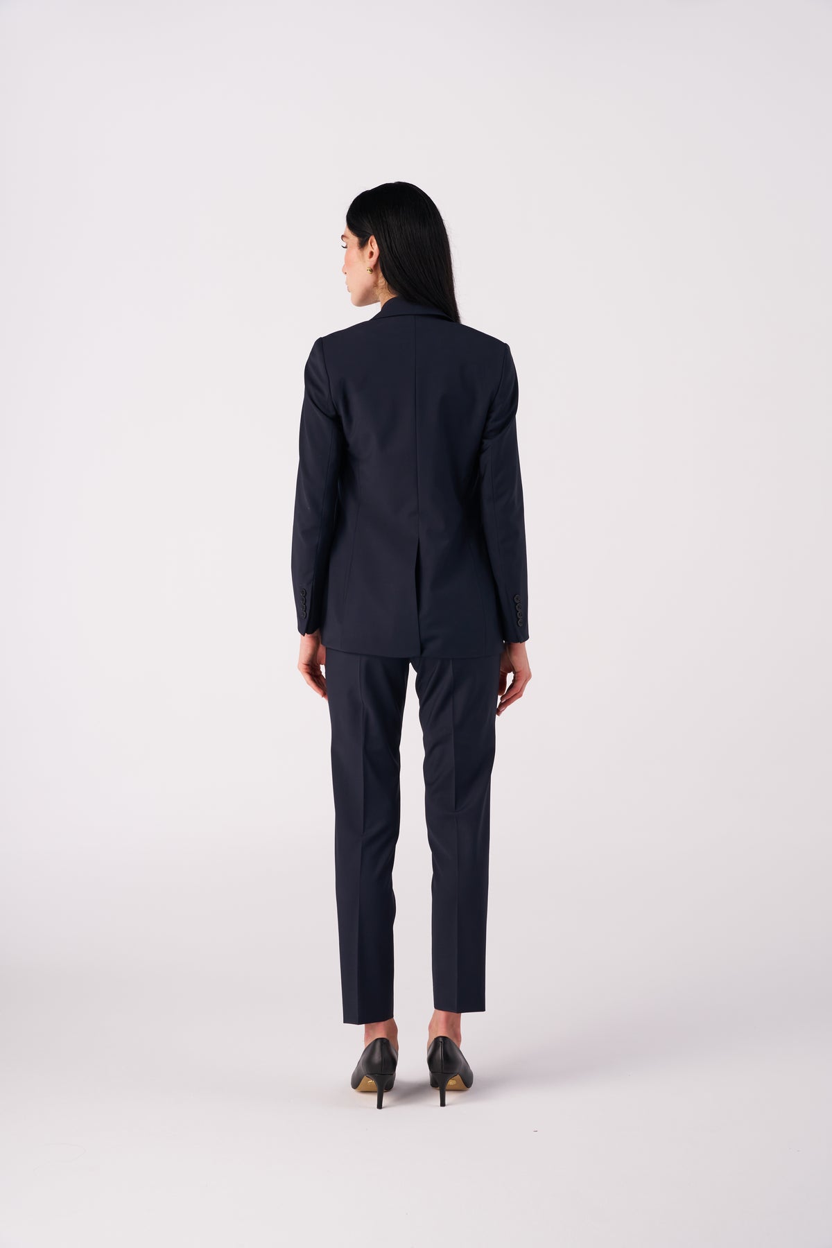 Slim-Fit Double-breasted Stretch wool blend Blazer