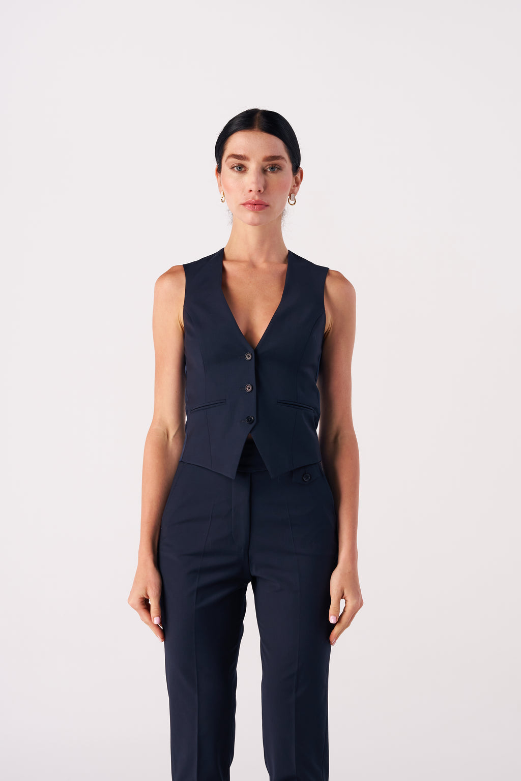Slim-Fit Stretch wool blend Waistcoat