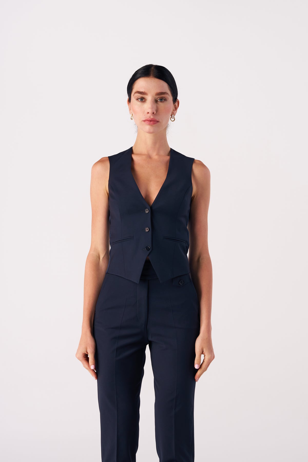 Slim-Fit Stretch wool blend Waistcoat