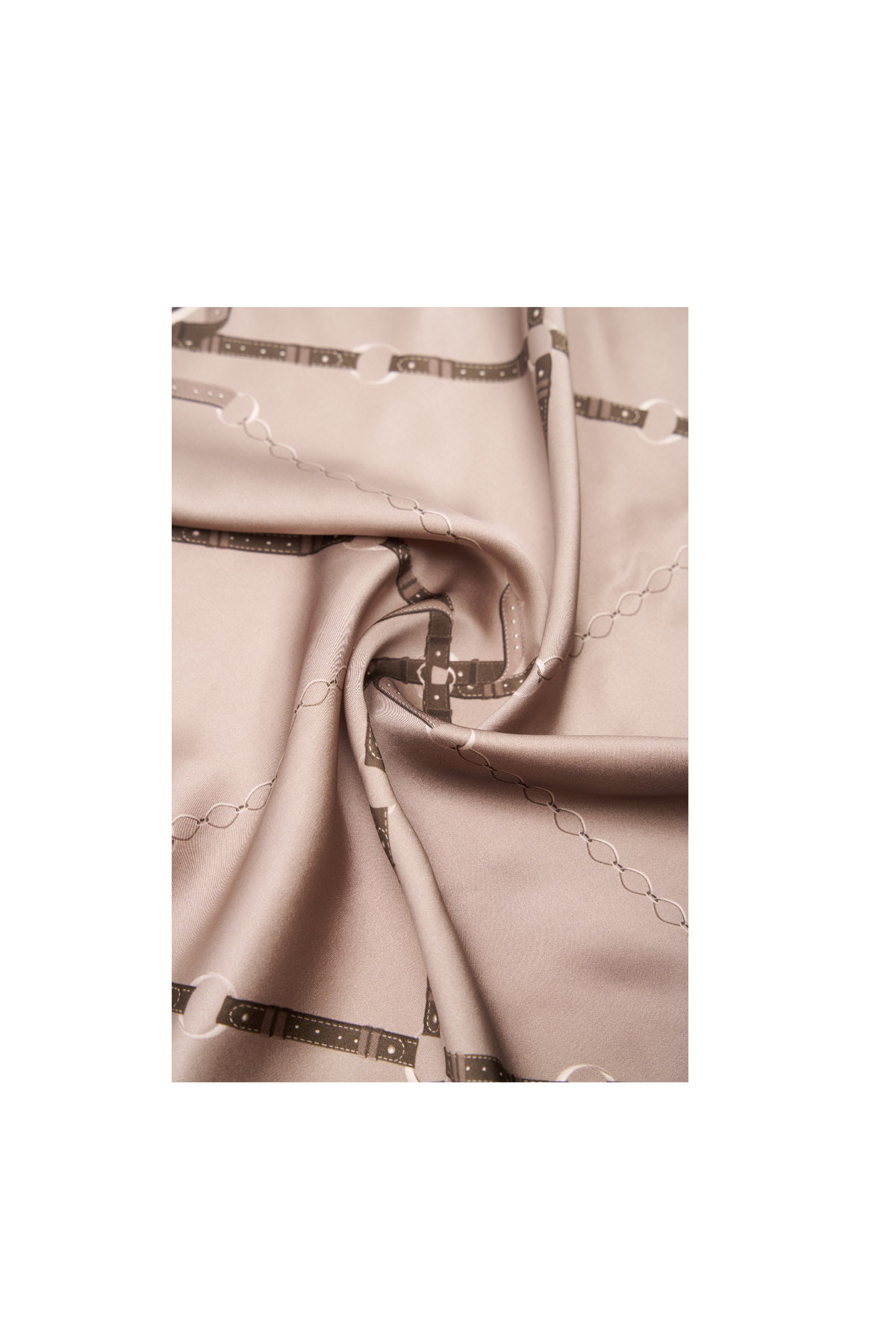 Silk Mini Scarf with Equestrian Link print