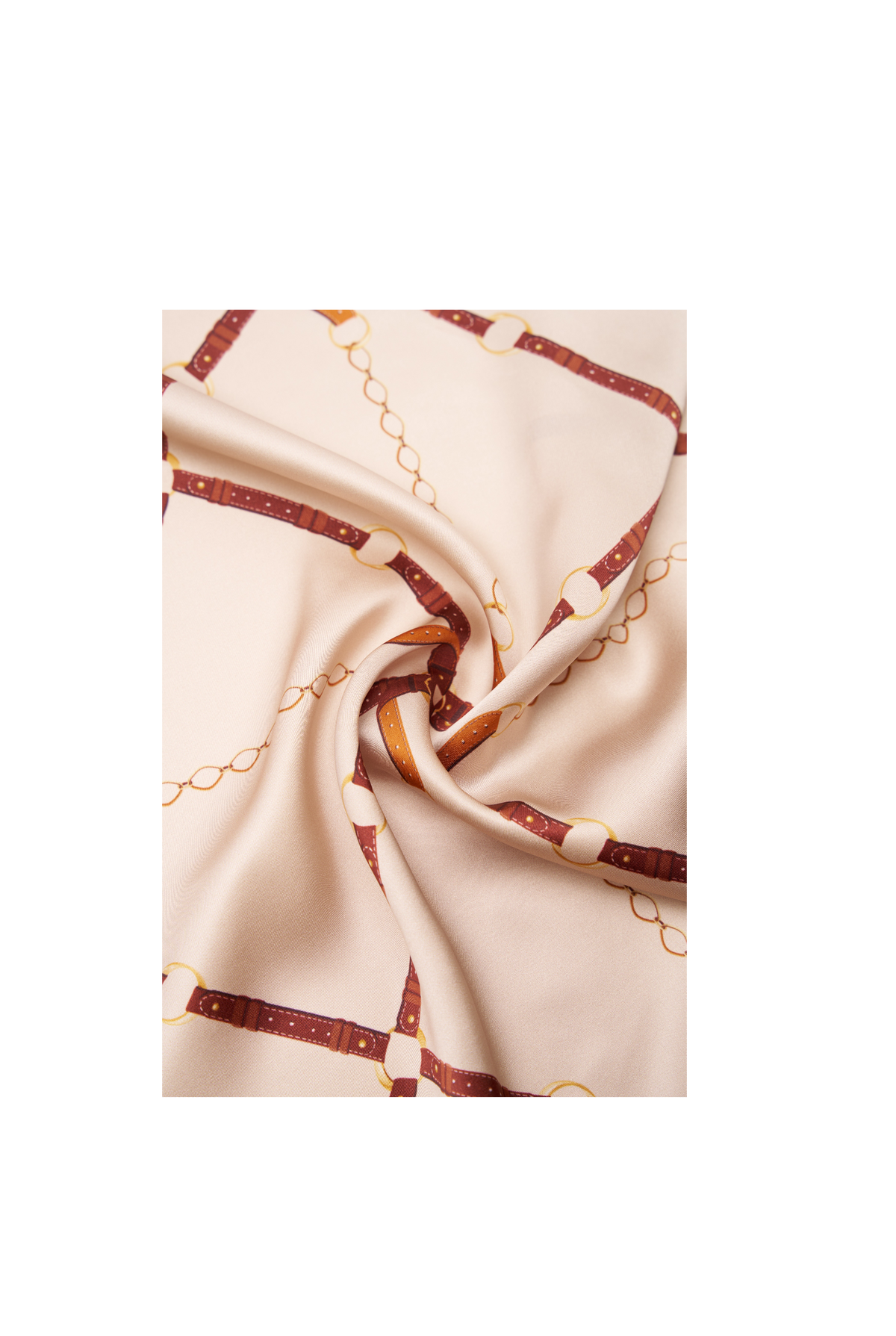 Silk Mini Scarf with Equestrian Link print
