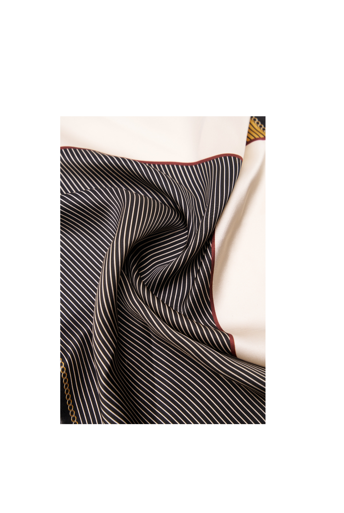 Silk Mini Scarf with Colorblock print