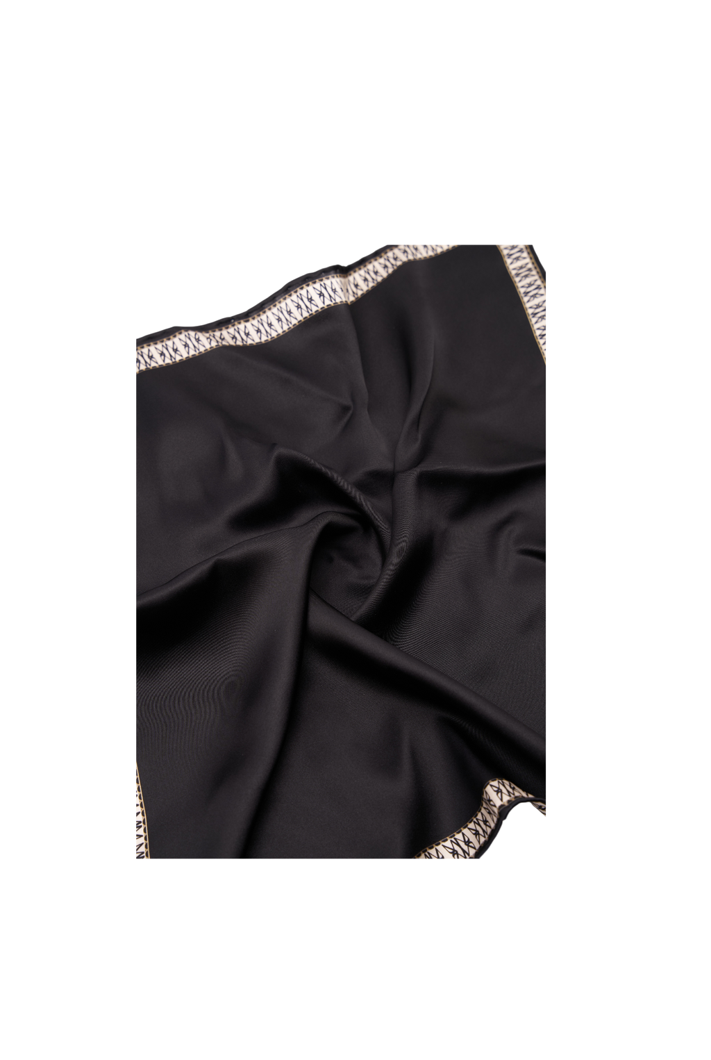 Silk Mini Scarf with Monogram Border print