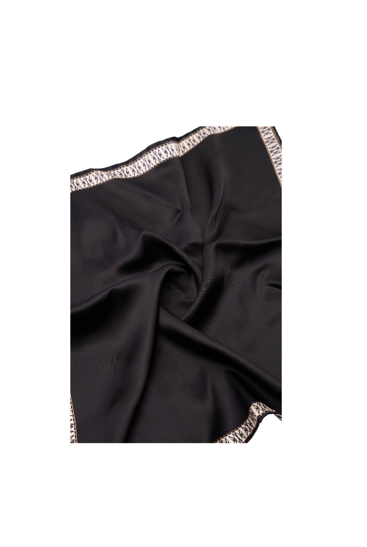 Silk Mini Scarf with Monogram Border print