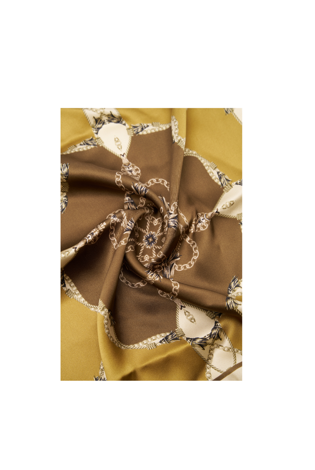 Mini Scarf with Baroque Chain print