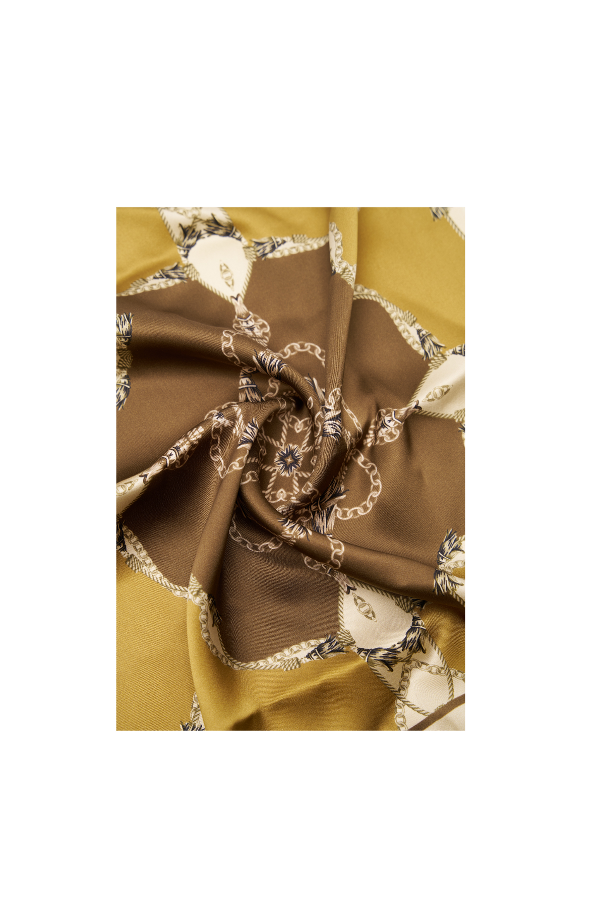 Mini Scarf with Baroque Chain print