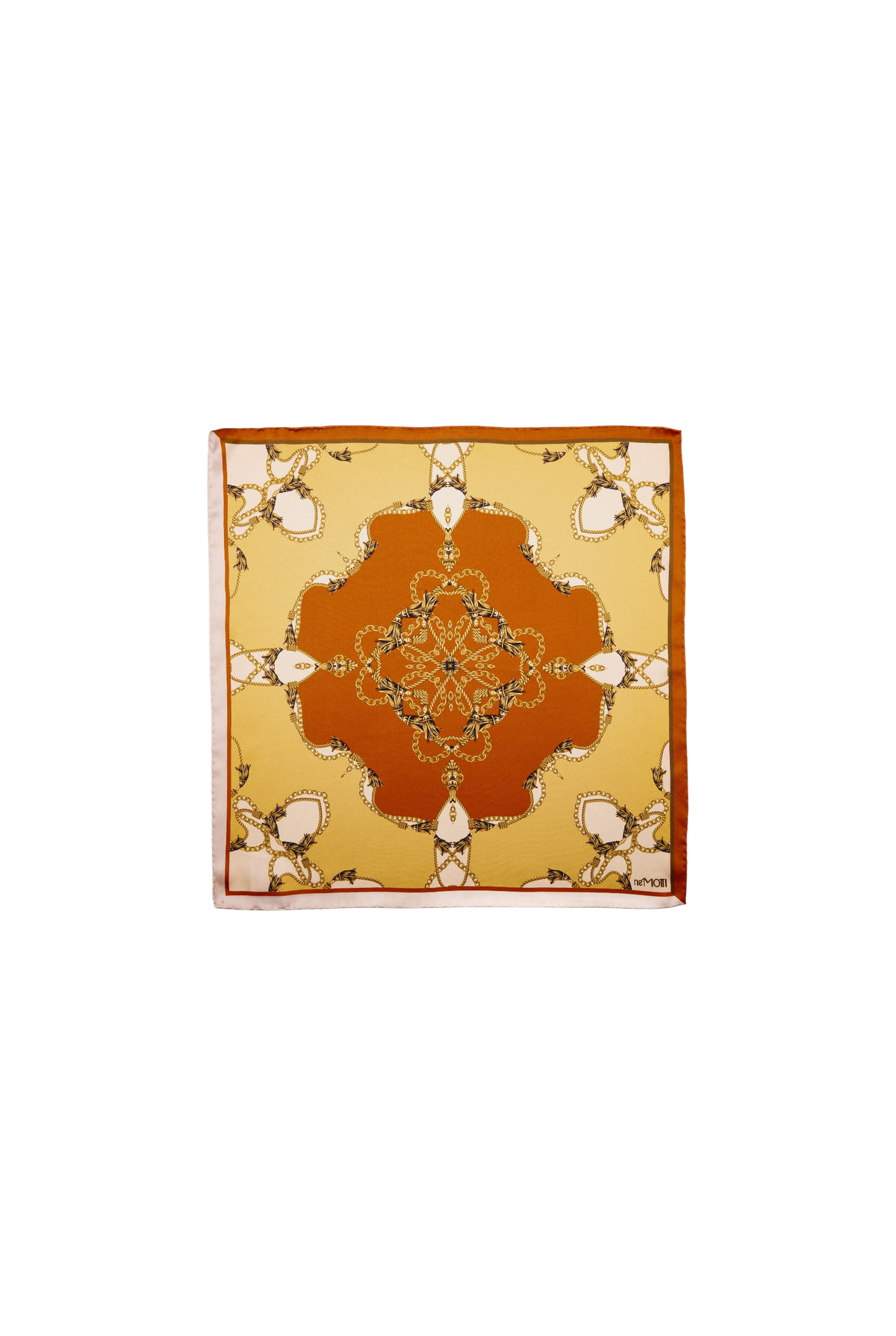 Mini Scarf with Baroque Chain print